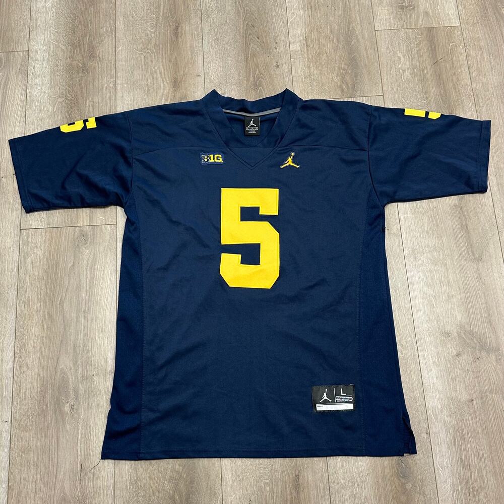 Nike Jordan Michigan Wolverines #5 Jabrill Peppers Game Jersey Large L B18